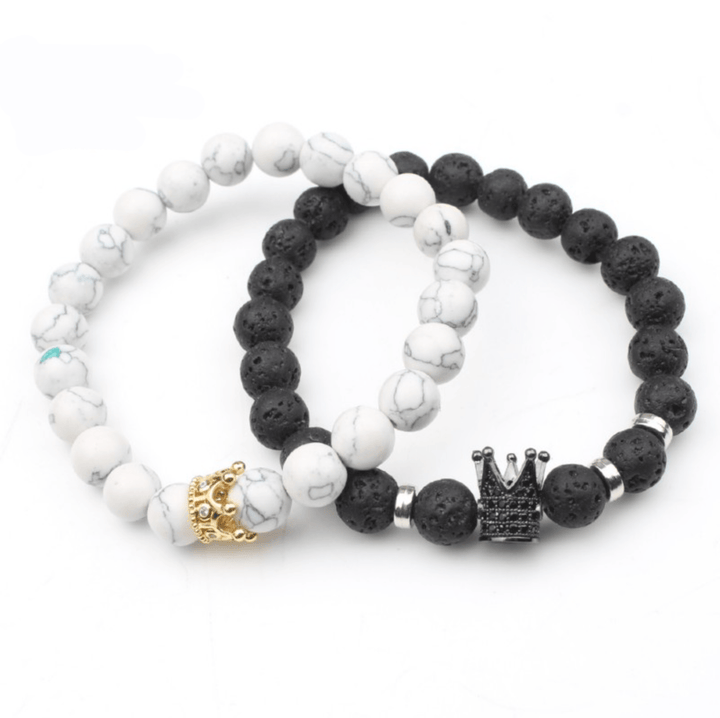 King & Queen Partner Bracelet Set - Calix-The Livary