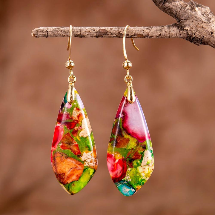 Regaliet Jasper Earrings - Serenelle-The Livary