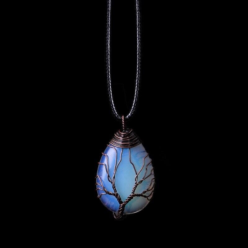 Opalite Drop Necklace - Elisia-The Livary