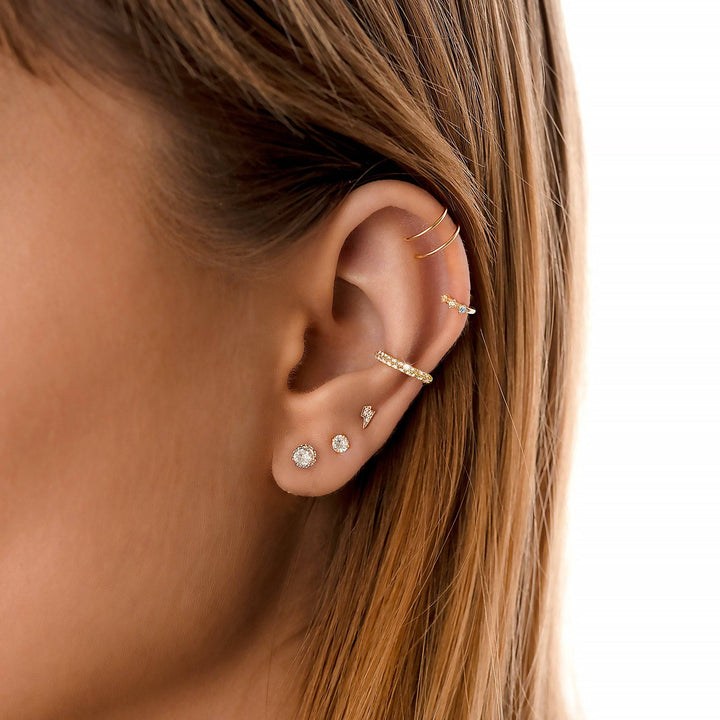 Stylish Crown Earrings - Elina-Gold-The Livary