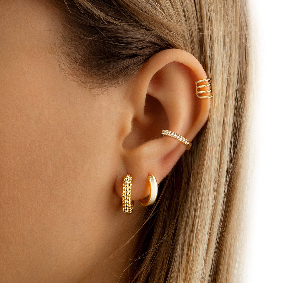 Ear stud earrings - Aurilia-Silver-The Livary