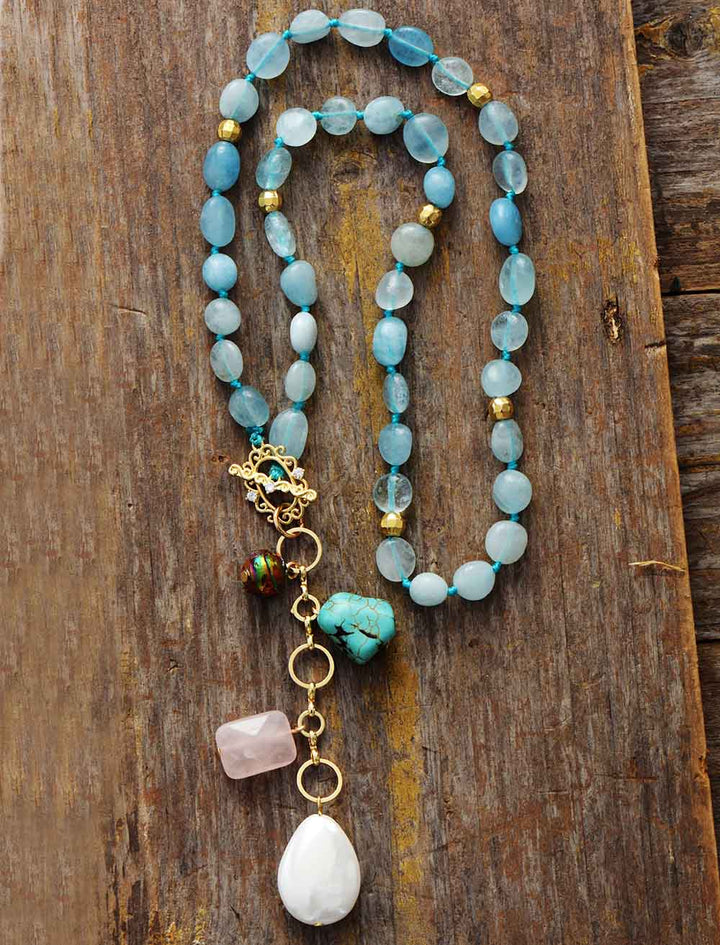 Ocean Drop Mala Necklace - Maris-The Livary