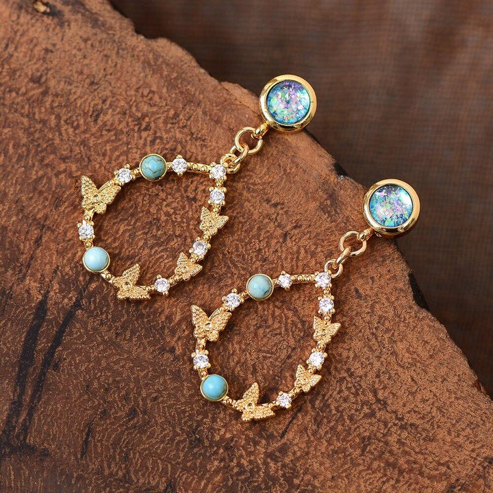 Elemental Opal Water Drop Earrings - Elyra-The Livary