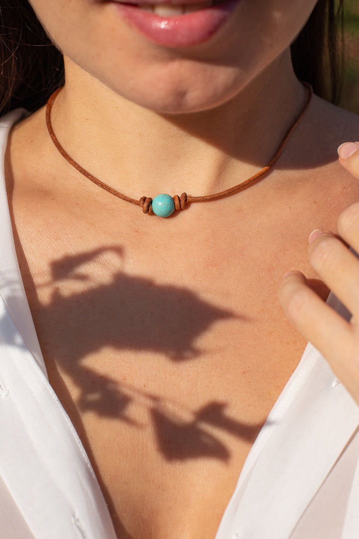 Valuable Turquoise Choker Necklace – Calista-The Livary