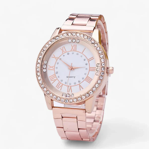 Radiant Ladies' Watch with Diamonds - Isolde-Rose gold-The Livary