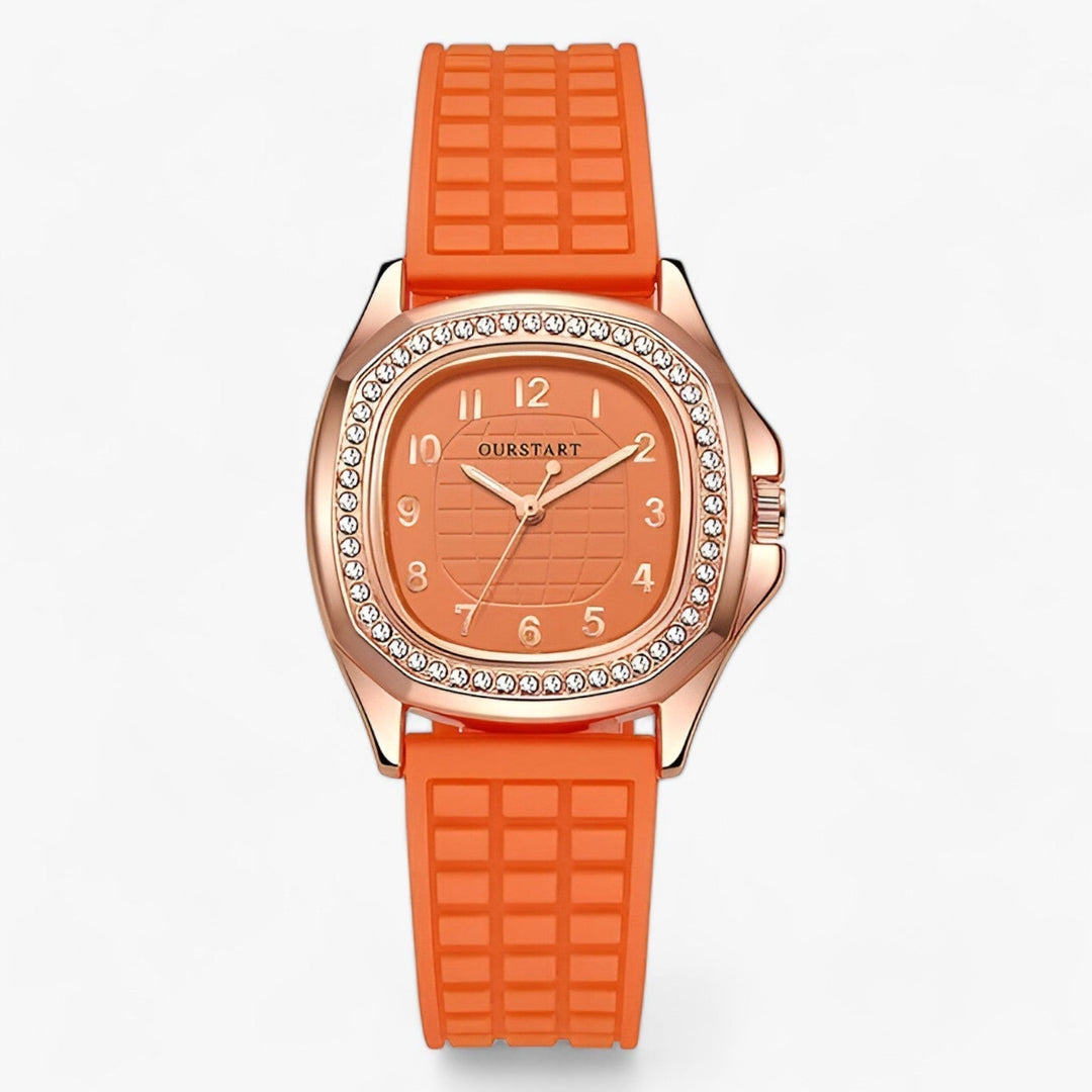 Luxury Diamond Women's Watch - Seraphina-Orange-The Livary