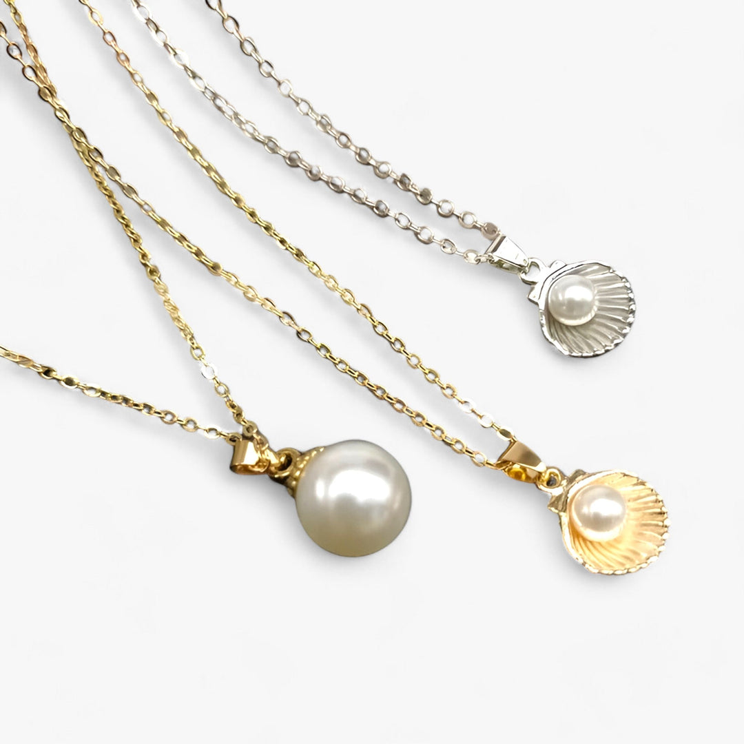Trendy Shell & Pearl Necklace - Maris-Pearl-The Livary