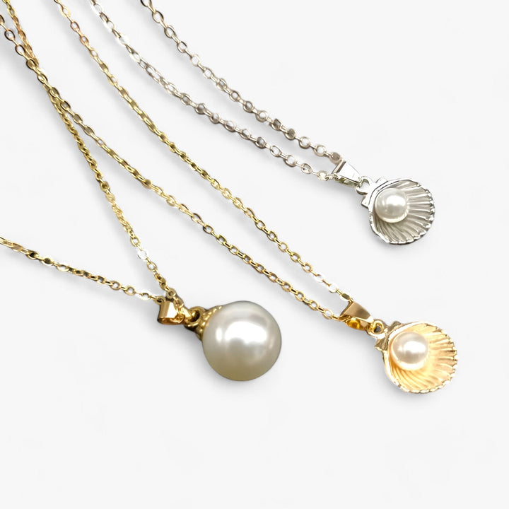 Trendy Shell & Pearl Necklace - Maris-Pearl-The Livary