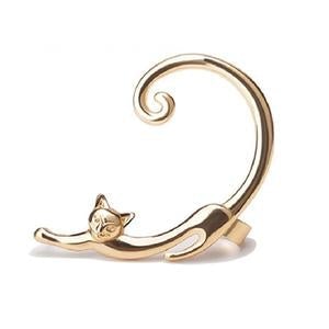 Luxury Cat Earrings - Leocadia-Gold-The Livary