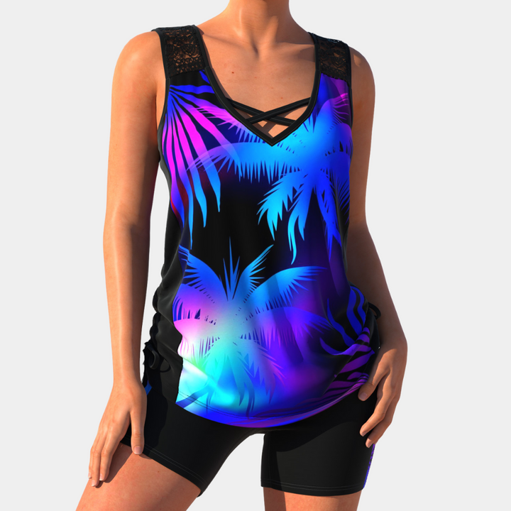 Trendy Tankini - Naomi-Black-XS-The Livary