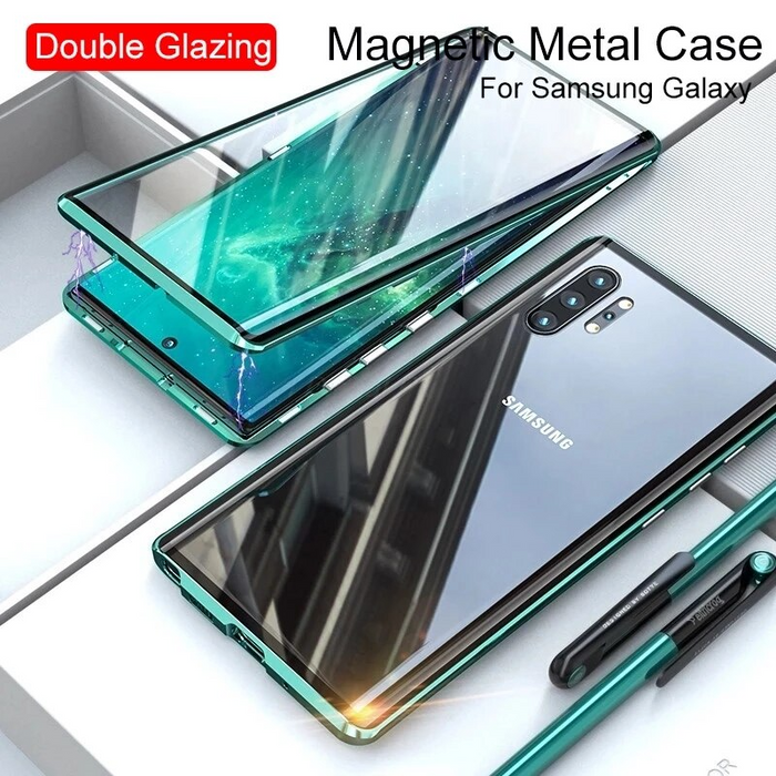 Magnetic Glass Samsung Case – Fortiq-Black-S24Ultra-The Livary