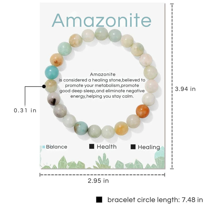Natural Crystal Healing Energy Bracelet - Aria-Amazonite-The Livary
