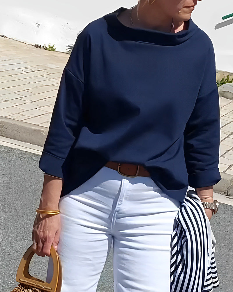 Stylish Ladies Top - Livia-Marine blue-S-The Livary