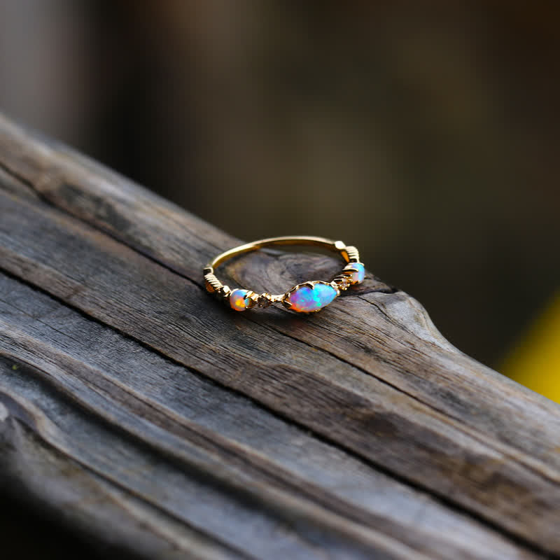 "Love and Sincerity" - Opal Vintage Ring - Isabella-1.93 in-The Livary