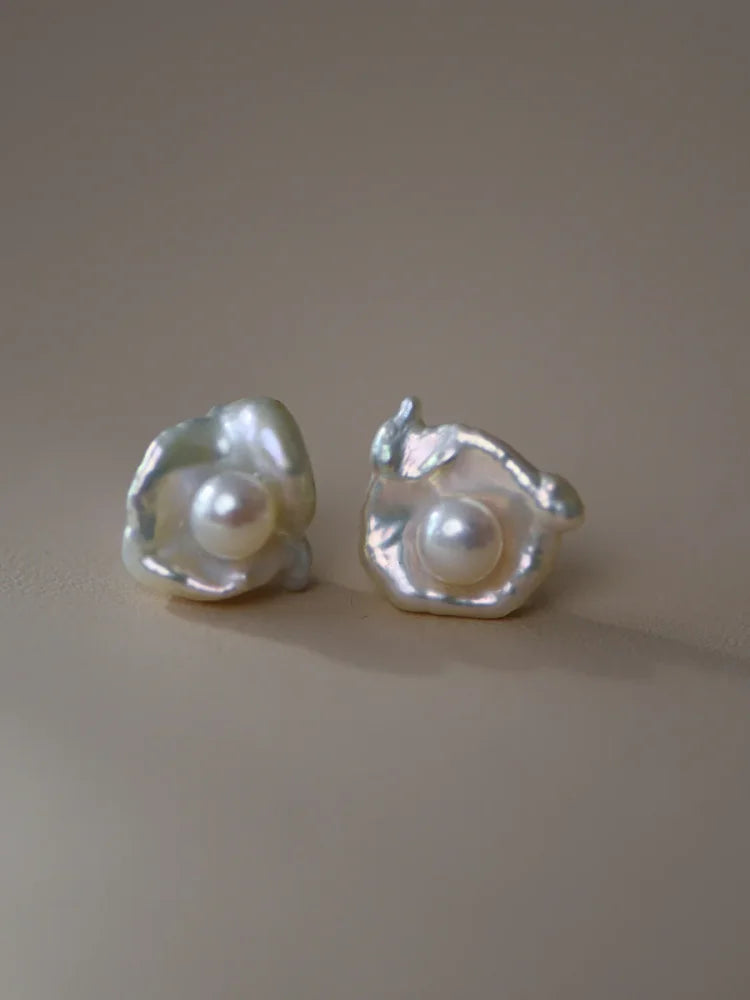 Baroque Pearl Earrings - Noa-The Livary