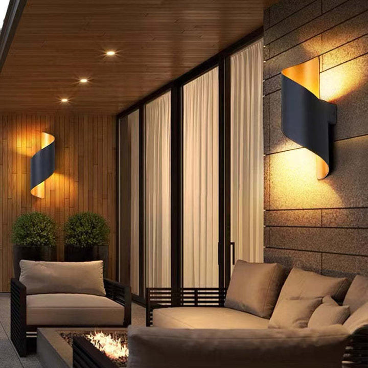 Modern Spiral LED Wall Light - TwistLight-Small-White-The Livary