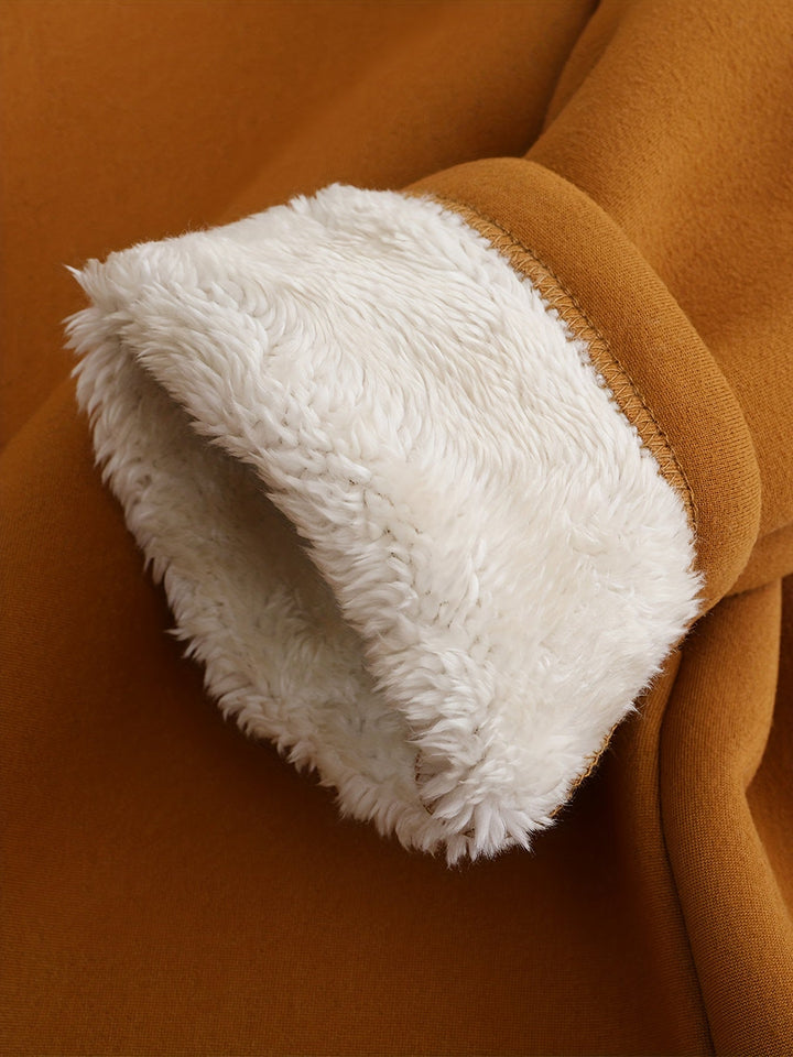 Comfortable Oversized Women's Sweatshirt - Elina-Brown-S-The Livary