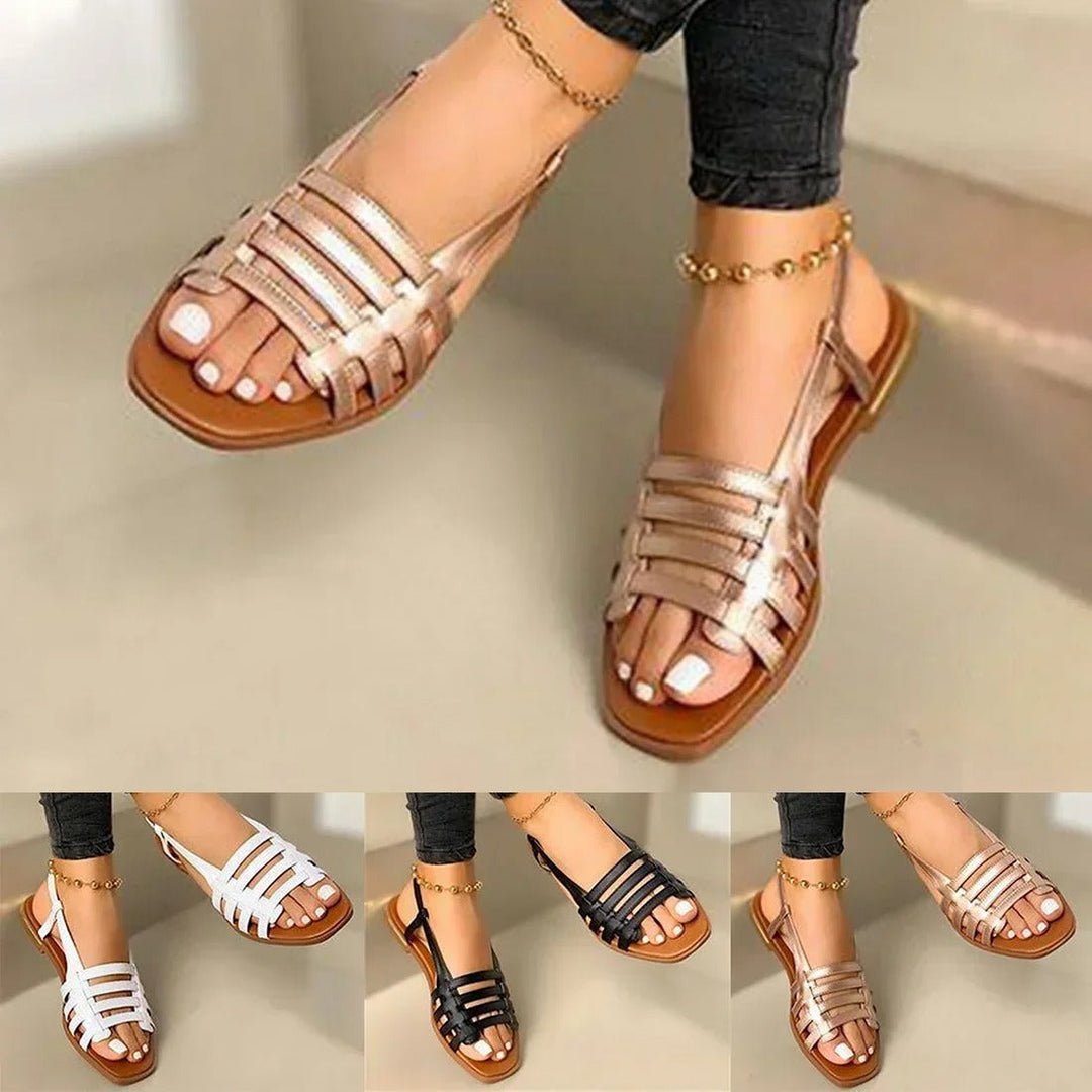 Stylish gladiator sandals for women – Isadora-Gold-3-The Livary