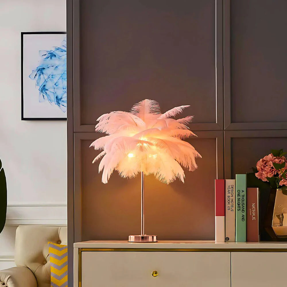 Atmospheric Veer Palm Tree Lamp - LumaPalm-Pink-Rose gold-The Livary