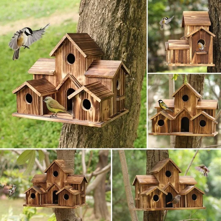 6 Cats Handmade Birdhouse - NestHaven-The Livary