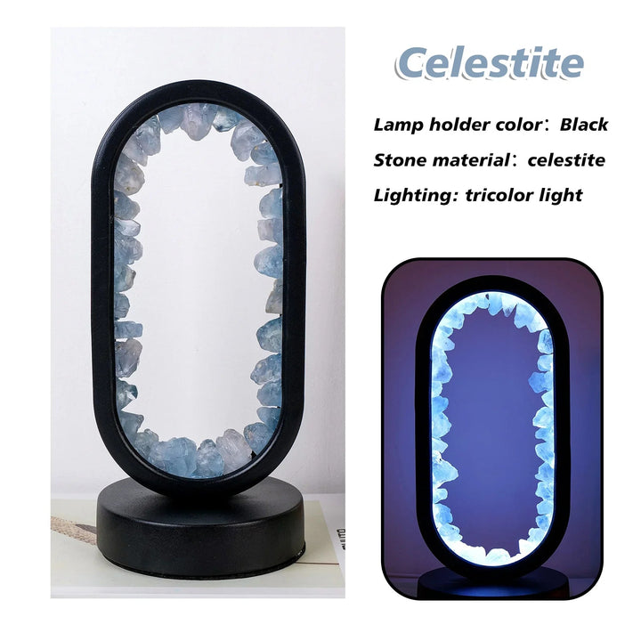 Handmade Amethyst Lamp - Serenith-Amethyst Raw Black-The Livary