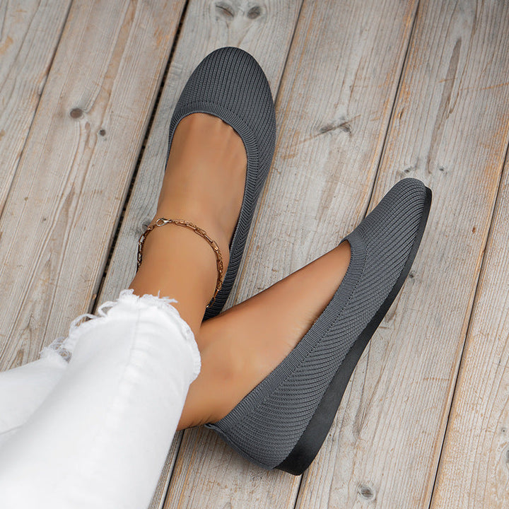Orthopaedic ladies' ballerinas with comfort sole & classic design – Mia-Black-3.5-The Livary