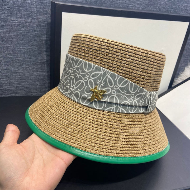 Elegant ladies' summer hat with bow detail – RibbonShade-Khaki-The Livary
