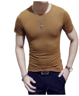 Breathable Round Neck Sports Shirt for Men – Lightweight & Quick-Drying – Kian-Brown-M-The Livary
