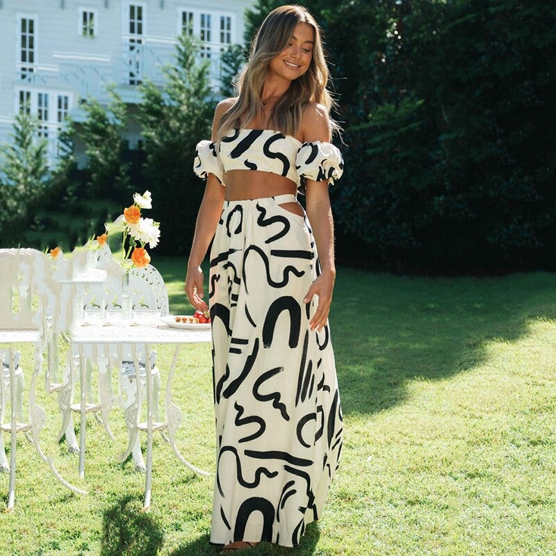 Light & Stylish Two-Piece Ladies Boho Set – Amira-XS-The Livary