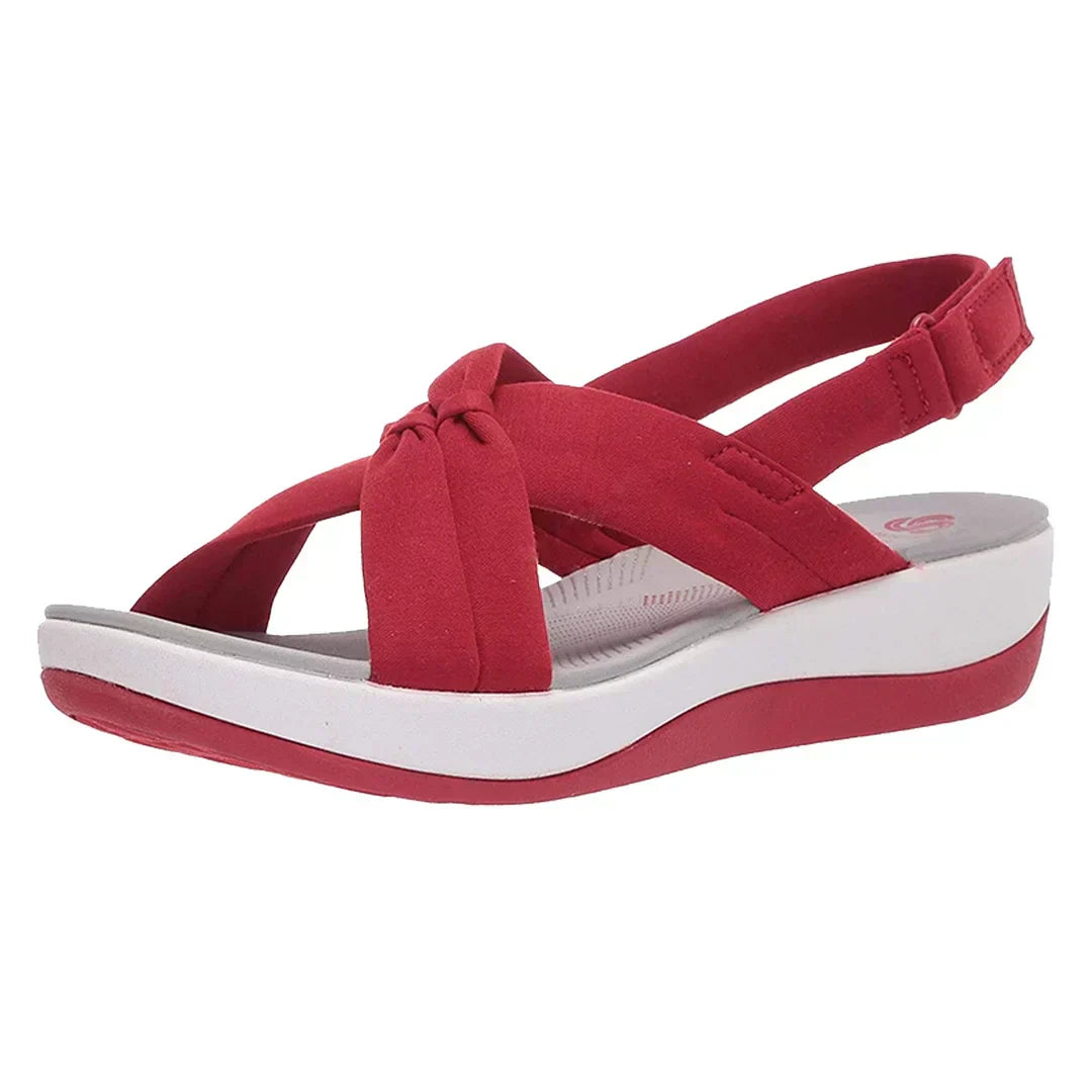 Ultra-comfortable Orthopaedic Women's Summer Sandals – Isabella-Red-2.5-The Livary