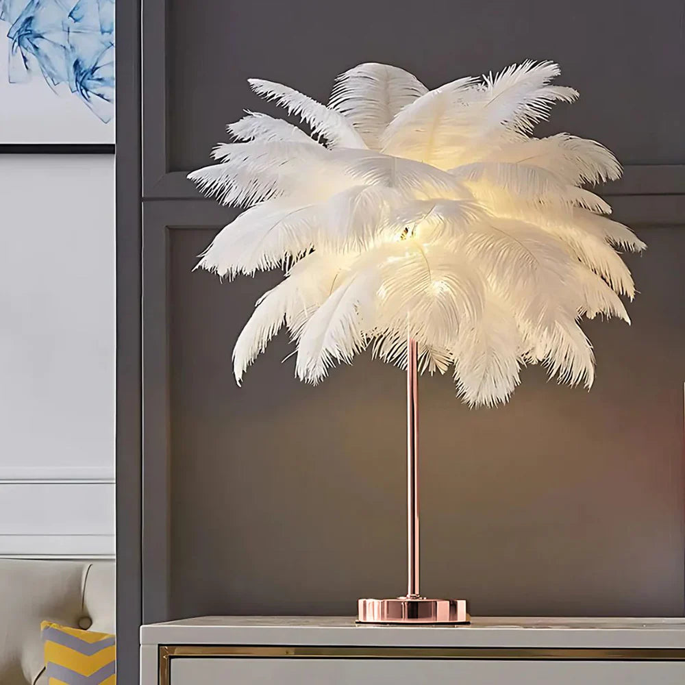 Atmospheric Veer Palm Tree Lamp - LumaPalm-White-Rose gold-The Livary