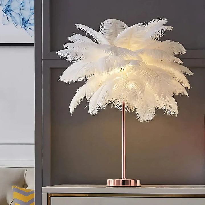 Atmospheric Veer Palm Tree Lamp - LumaPalm-White-Rose gold-The Livary