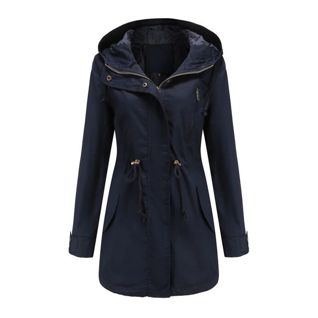 Light & Stylish Women's Summer Jacket with Long Fit – Amira-Blue-S-The Livary