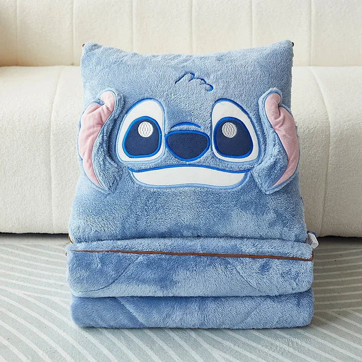 Luxury Cartoon Blanket and Cushion Set - Nomi-Stitch-Single (105x145cm)-The Livary