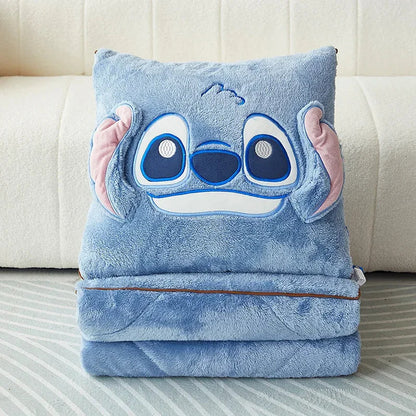 Luxury Cartoon Blanket and Cushion Set - Nomi-Stitch-Single (105x145cm)-The Livary
