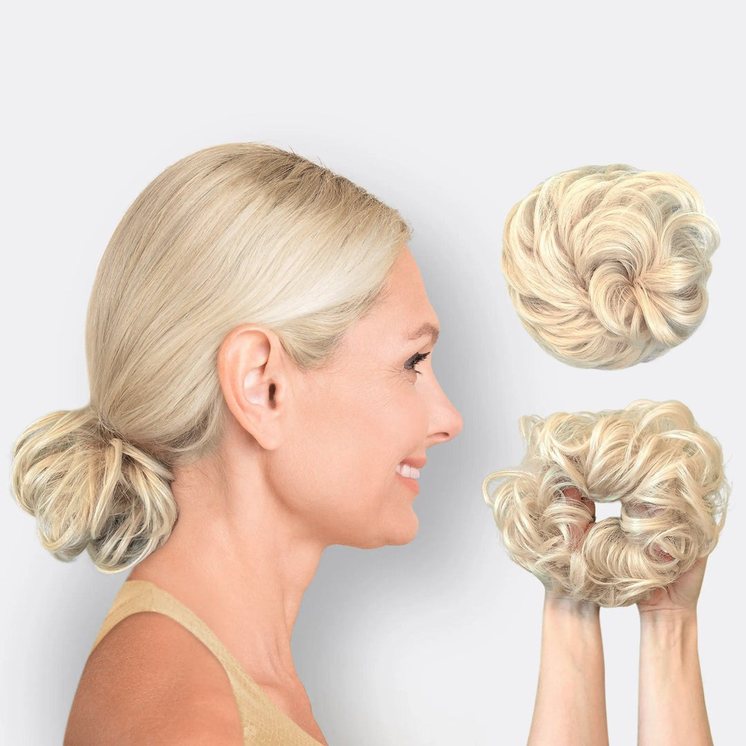 Hairextension Scrunchie – BunPop-Blond-The Livary