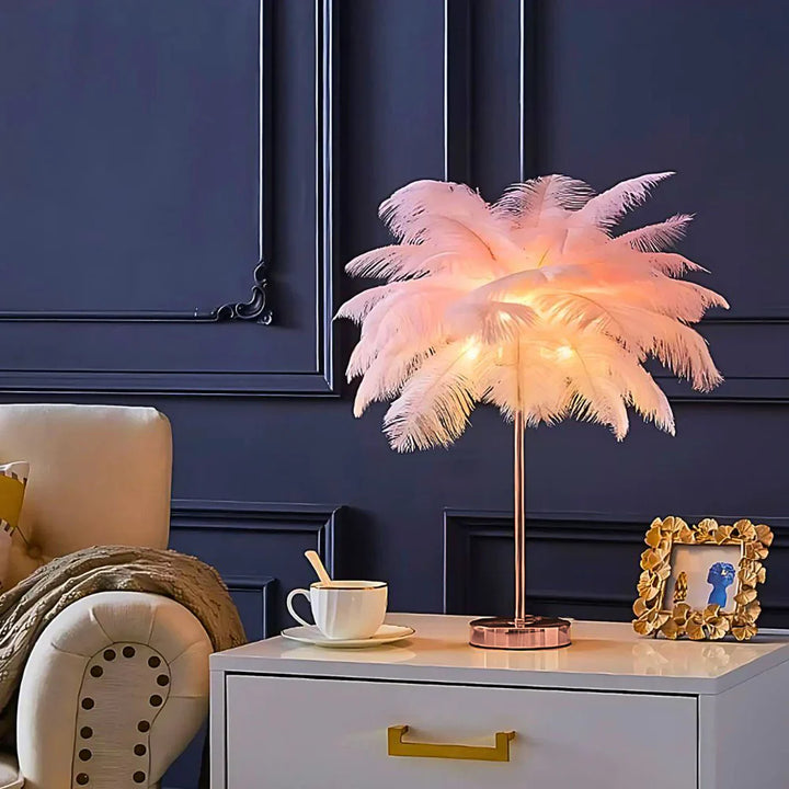 Atmospheric Veer Palm Tree Lamp - LumaPalm-White-Rose gold-The Livary