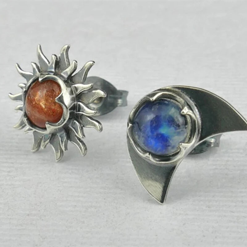 Earrings Sun and Moon - Sunny-The Livary