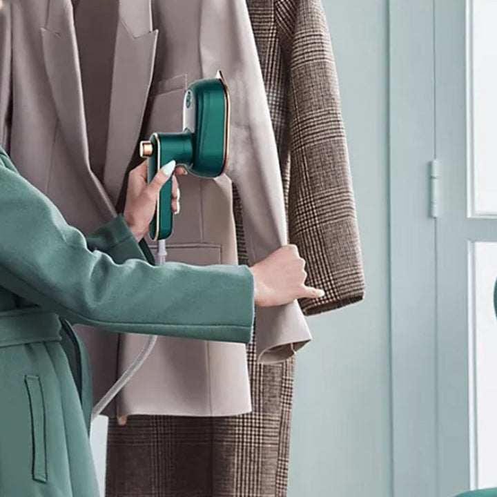 Portable Steam Iron - SteamEase-Green-The Livary