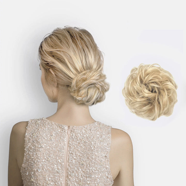 Hairextension Scrunchie – BunPop-Blond Mix-The Livary