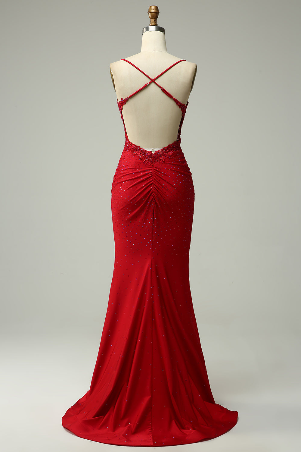 Stylish Mermaid Halter Neck Ball Gown - Lara-Dark green-EU32-The Livary