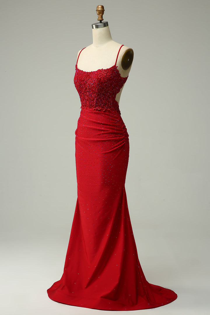 Stylish Mermaid Halter Neck Ball Gown - Lara-Dark green-EU32-The Livary