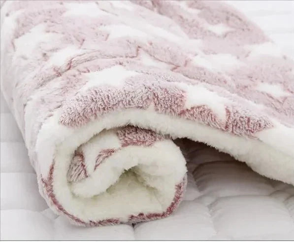 Warm Cat Blanket - SnuggleSoft-Pink & Star-S-The Livary