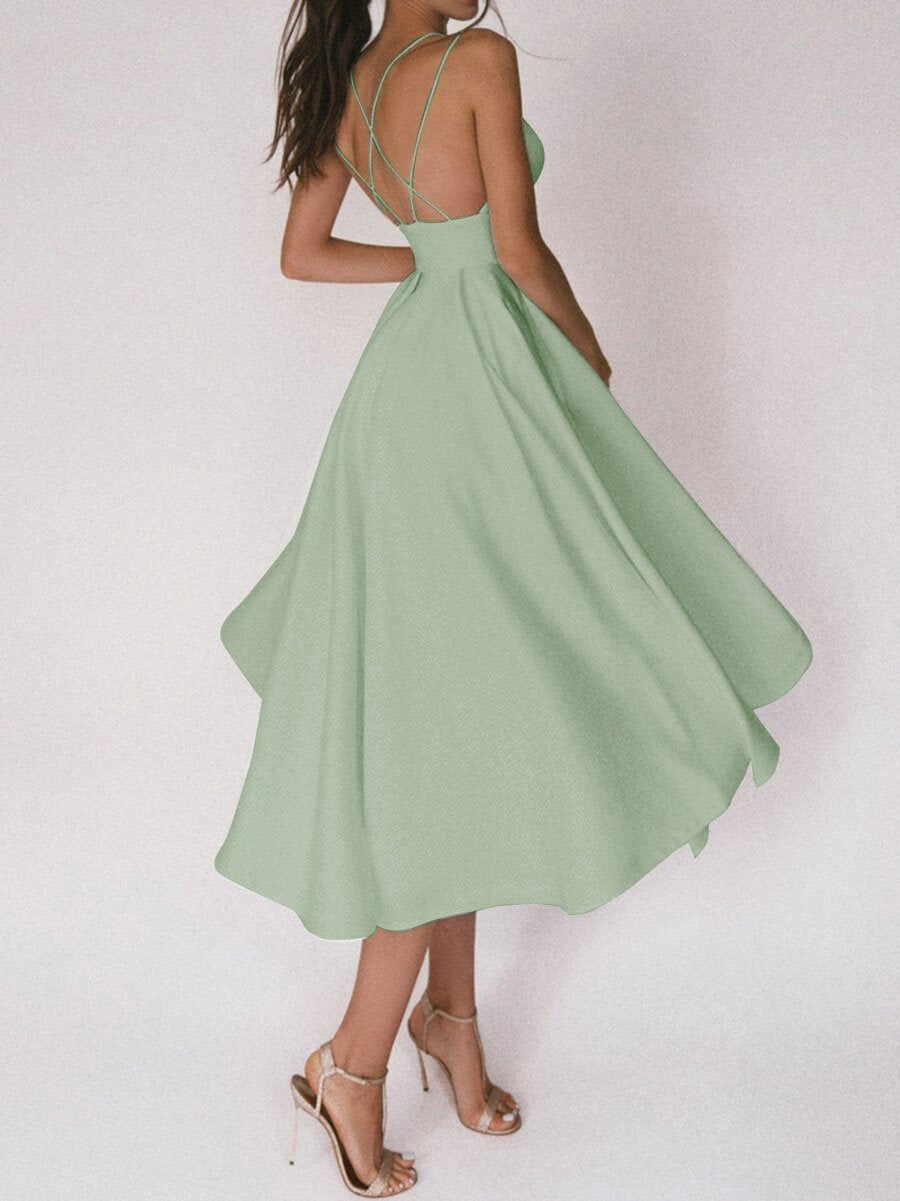Strappy V-neck Dress - Noa-White-S-The Livary