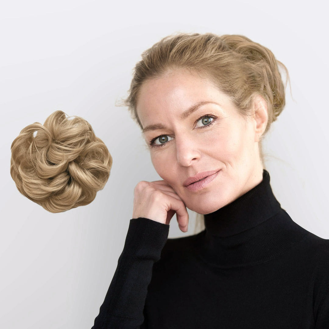 Hairextension Scrunchie – BunPop-Sand Blonde-The Livary