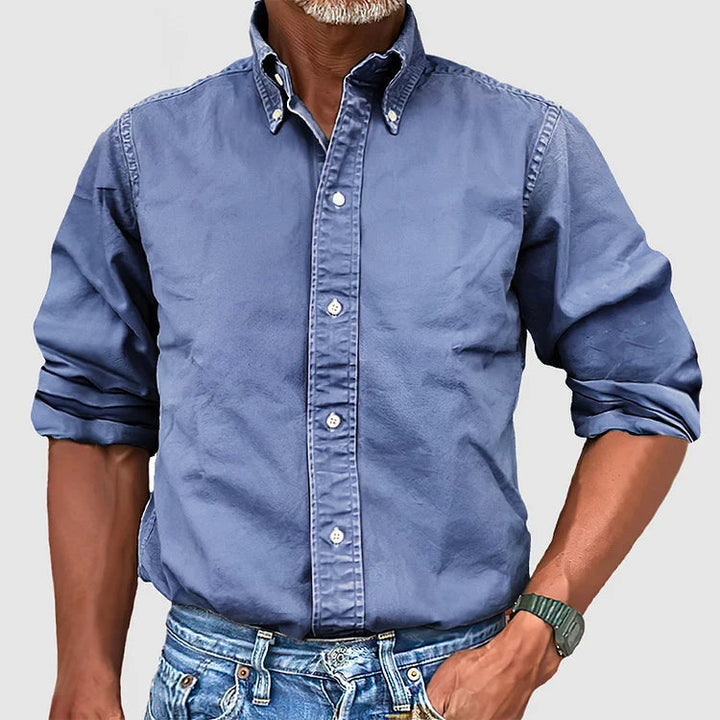 Vintage Men's Shirt - Dario-Blue-S-The Livary