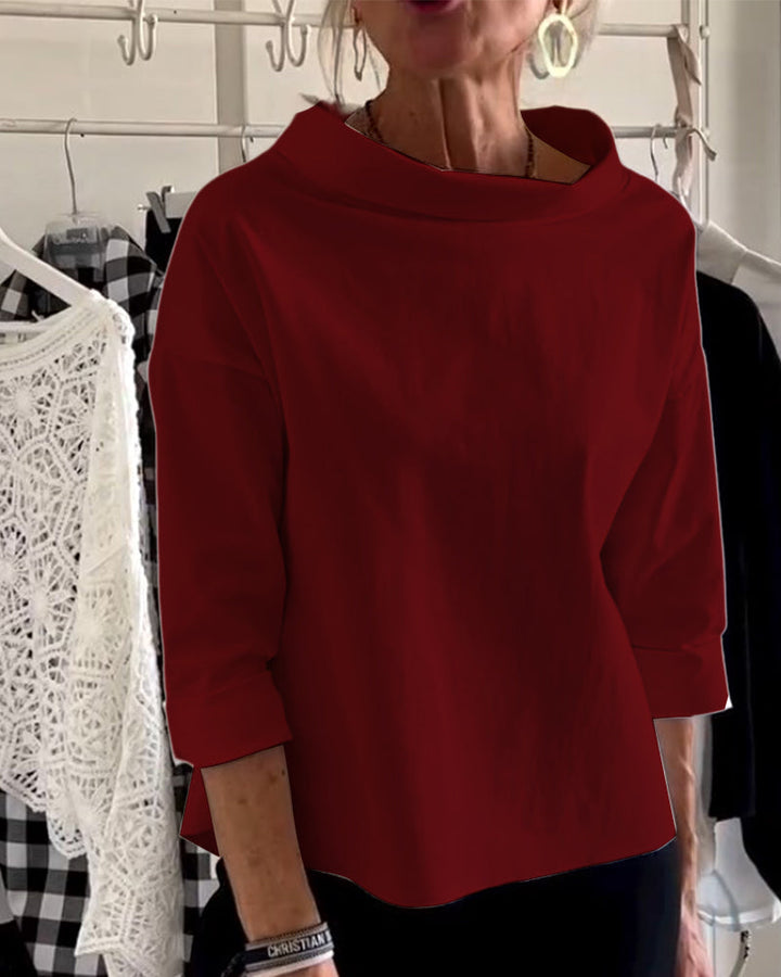 Stylish Ladies Top - Livia-Bordeaux-S-The Livary