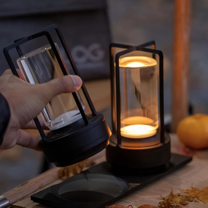 Japanese Style LED Touch Table Lamp - ZenLight-Black-Style B-The Livary