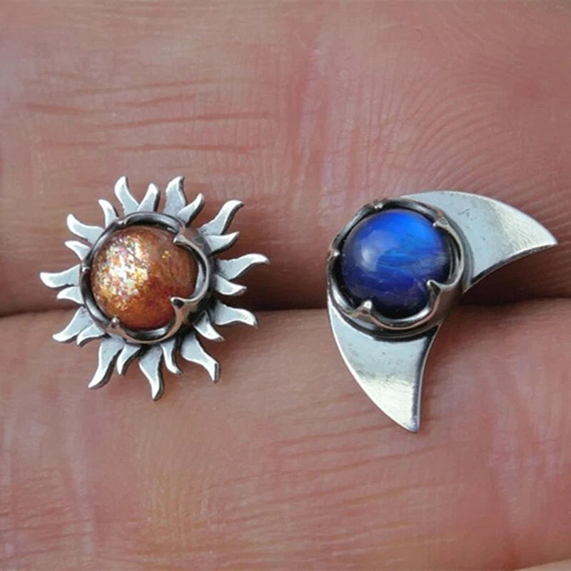 Earrings Sun and Moon - Sunny-The Livary