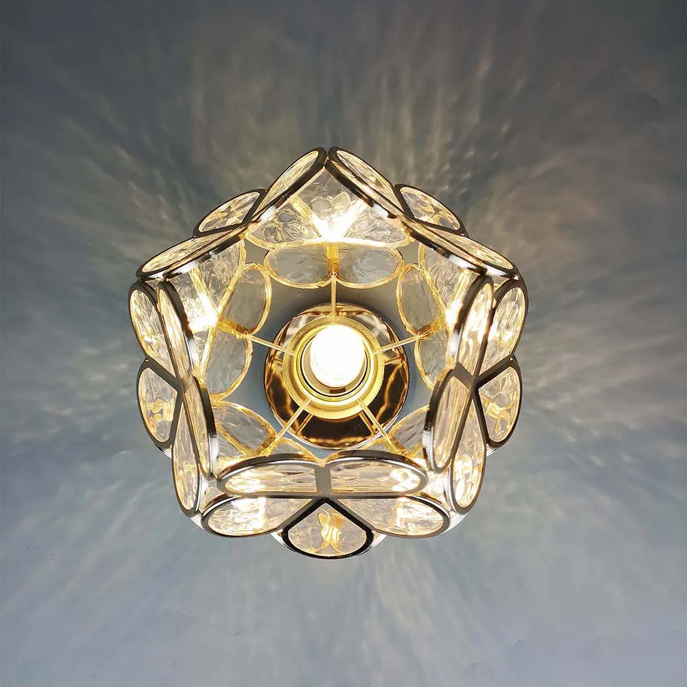 Glass Flower Ceiling Lamp - FloraGlow-Green-D7.87*H9.84 inches-The Livary